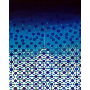 G. N. Qazi, Spiritual Connection-4, 36 x 48 inch, Acrylic On Canvas, AC-GNQ-112